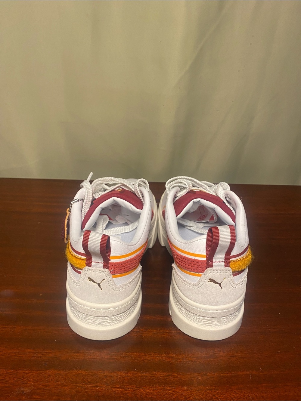 Puma Mayze New Heritage White Apricot Women’s 7 - Picture 2 of 7